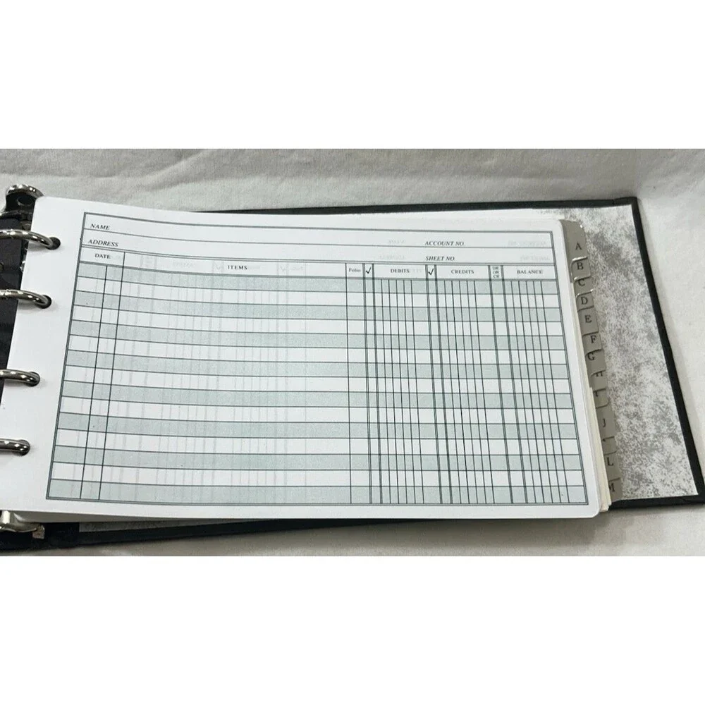 Vintage Stuart Hall Executive 4 Ring Ledger Binder Alpha Dividers Accounting